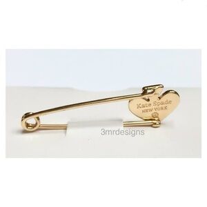 BRAND NEW IN BOX NWT KATE SPADE NEW YORK GOLD PIN BROOCH